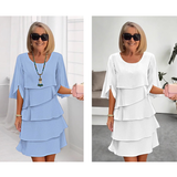 Chic Schichtkleid mit Puffärmeln für Frauen
