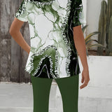 Luna™ | Dehnbares Bedrucktes Zweiteiliges Outfit