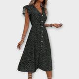 Elegantes Midi-Kleid mit Punkten