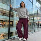 Damen Freizeit-Hochbundhose – Lockere Passform für ultimativen Komfort und Stil