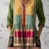 Emilie | Lange Bluse mit V-Ausschnitt