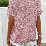Cindy™ | Bluse mit floralem Druck und abgestuftem Kragen