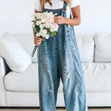 Thessa™ - Verwaschene Denim-Latzhose