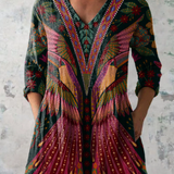 Manon | Lange Bluse mit V-Ausschnitt