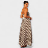 Maxi Kleid Nocturnal Charm mit Volants