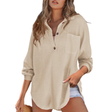 KATHRYN™ – Luftige V-Ausschnitt Knopf-Bluse