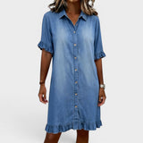 Camille™ | Elegantes Denim-Kleid