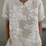 Clarette™ - Vintage Bedrucktes Hemd