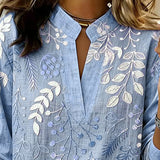 Eleni™ | Bluse mit floralem Druck und hohem Kragen