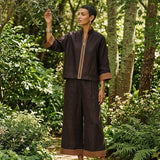 Damen Top & Cropped Weite Hosen Set