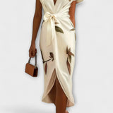Satin Wickelkleid