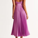 Elsa | Elegantes Plissiertes Maxikleid