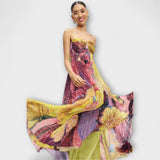 Kiara - Maxikleid mit lebhaftem Ikat-Muster