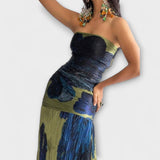 Noelle - Midi-Ohne-Träger-Kleid