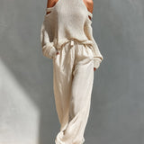 Alessia | Damen Zweiteiliges Set mit Off-Shoulder und Weiten Hosen