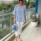 Chloe™ - Stylische V-Ausschnitt Bluse