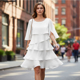 Chic Schichtkleid mit Puffärmeln für Frauen