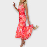 Pia - Maxikleid mit asymmetrischen Rüschen
