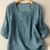 Josie™ - Frauen Bestickte Bluse