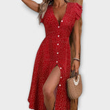 Elegantes Midi-Kleid mit Punkten