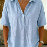 Willow | Bluse mit Kragen und Knopf