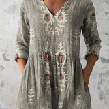 Elise | Lange Bluse mit V-Ausschnitt