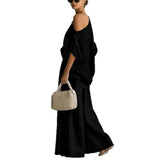 Lisa | Gemütliches Off-Shoulder-Top mit tapered Hosen Ensemble