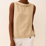 Maria™ | Stilvolles ärmelloses Top mit elegantem Rollkragen