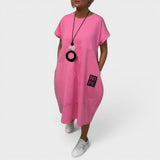 Nicole | Midi Kleid mit Taschen