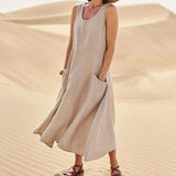Tina™ - Sommer Leinenkleid