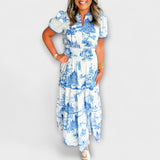 Eliza - Maxikleid mit klassischem Muster