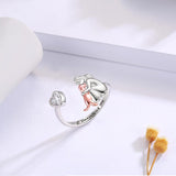 Anne™ - Ring mit Hundemotiv (Rosa)