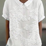 Clarette™ - Vintage Bedrucktes Hemd