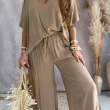 Farah™ - Stylisches einfarbiges Damen-Zweiteiler-Set