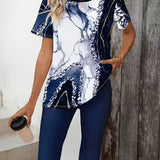 Luna™ | Dehnbares Bedrucktes Zweiteiliges Outfit