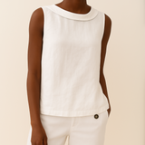 Maria™ | Stilvolles ärmelloses Top mit elegantem Rollkragen