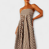 Maxi Kleid Nocturnal Charm mit Volants