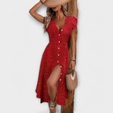 Elegantes Midi-Kleid mit Punkten