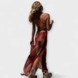 Zahlung - Einzigartiges Midi-Kleid mit Kragen