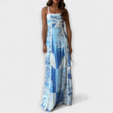Terazza Ric Rac - Maxikleid aus Leinen mit ausgestelltem Schnitt