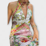 Ayla - Maxikleid ohne Ärmel mit floralem Muster