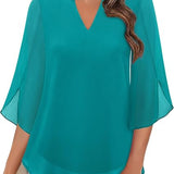 Annelyn | Luxe Geschichtete Bluse