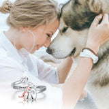 Anne™ - Ring mit Hundemotiv (Rosa)