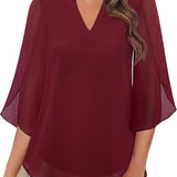 Annelyn | Luxe Geschichtete Bluse