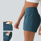 Luigia - 2 In 1 Yoga Shorts Mit Hoher Taille