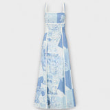 Terazza Ric Rac - Maxikleid aus Leinen mit ausgestelltem Schnitt