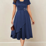 Hilda™ - Elegantes Abendkleid mit Strass-V-Ausschnitt
