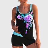 Flor – Blumen-Tankini mit Shorts, flacher Bauch-Effekt