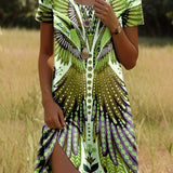 Mabel™ - Trendiges Ethnisch Bedrucktes Sommerkleid