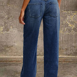 Jeans mit mittelhohem Bund und gerader Passform